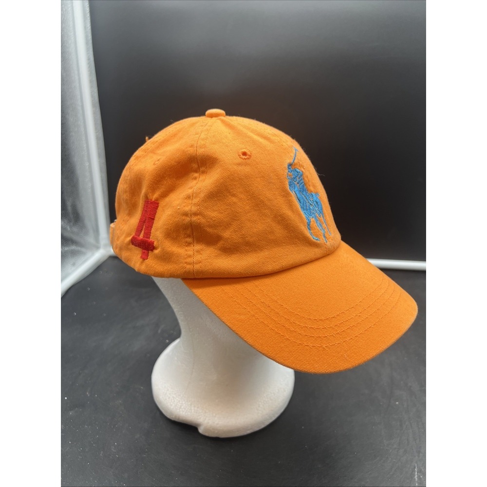 Ralph Lauren Fragrances Polo Embroidered Logo Orange Adjustable Baseball Hat